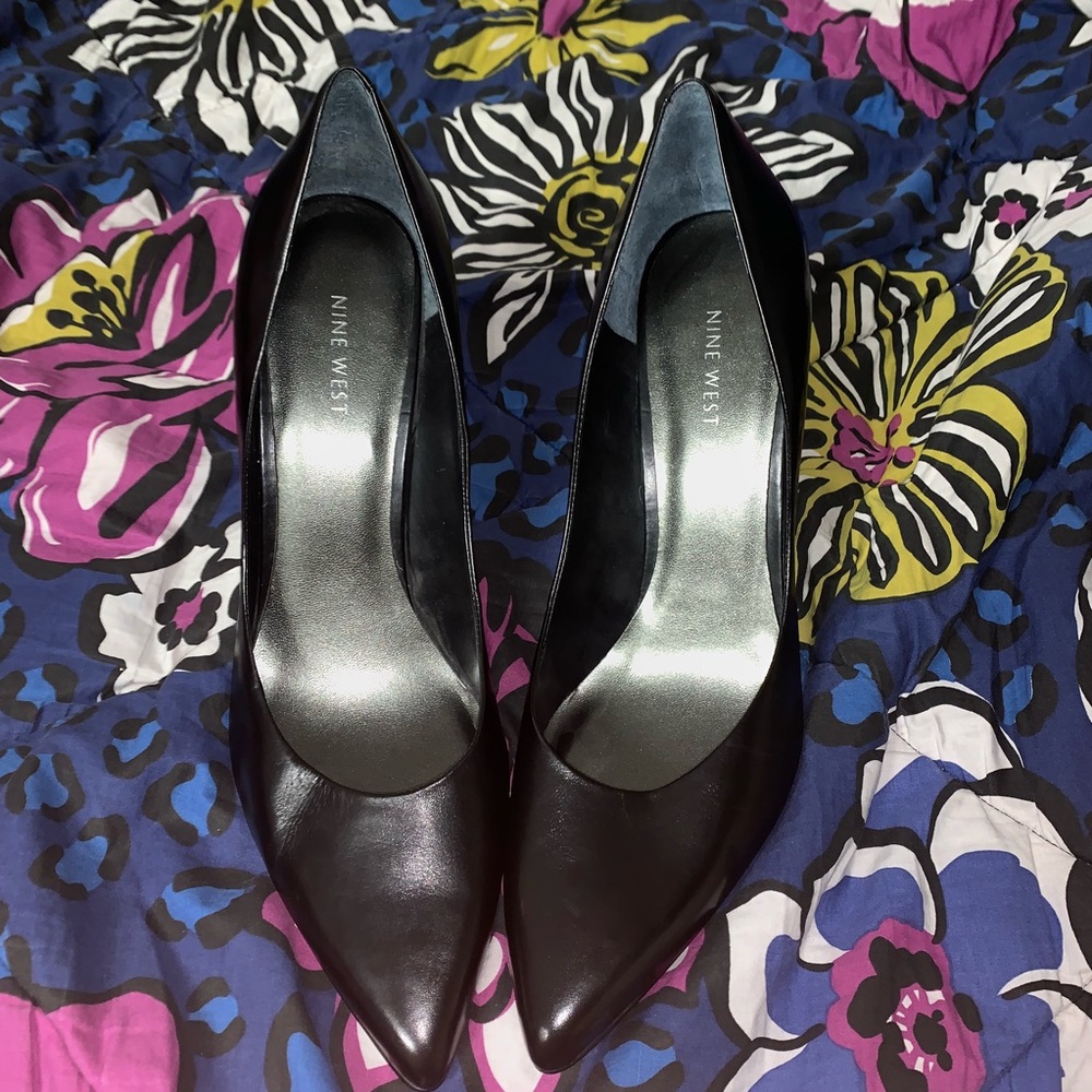 Black pointy stilettos